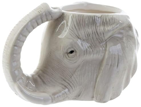 Caribou Living Elephant Head Mug Cup 3D Novelty Safari 450ml for Hot Drinks Coffee Tea Hot Chocolate