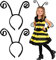 TSHAOUN 2 Pièces Bandeau d’Antenne de Papillon Bande de Cheveux de Costume,Antenne Bande de Cheveux Papillon Abeilles Fourmis Bandeau,pour Fêtes d'halloween Adultes Enfants Mascard (2 Pcs)