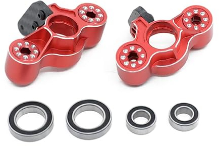 Ezweiji Lenkblöcke Aus Legierung Vorne, RC-Upgrade-Teil Für Arrma 1/8 Typhon/Talion 6S BLX, 1/7 Felony/Mojave/Infraction/Limitless/Fireteam 6S BLX, Lenkblöcke Aus Legierung Vorne (rot)