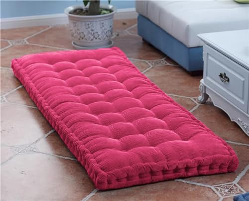 qing yun Bankkissen aus Samt, 2- und 3-Sitzer, 100/120 cm, flauschiges Sitzkissen für Gartenbank, Boden, Sofa, Matratze für Zuhause, Terrasse, Schaukel (180 x 40 cm, Rosa)