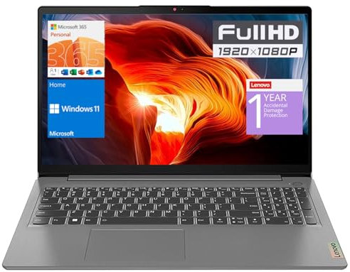 LENOVO Ordinateur portable IdeaPad 1, écran FHD de 15,6, processeur Intel Celeron N4500, RAM 12 Go, SSD 512 Go, lecteur de carte SD, pavé numérique, HDMI, Wi-Fi 6, Windows 11 Home, 1 an Office 365,