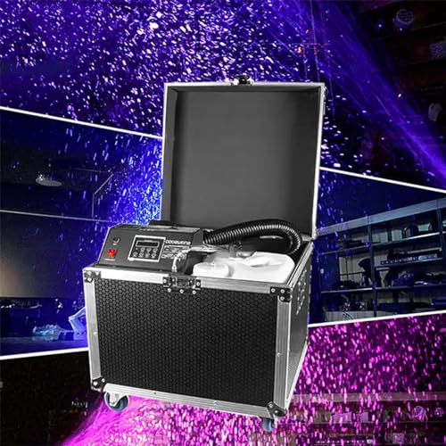 MaGILL Professionelle Schneemaschine, 1500 W, Schneemaschinenhersteller für Partys, Design mit Rädern, LCD, Fernbedienung, DMX512-Steuerung, für We
