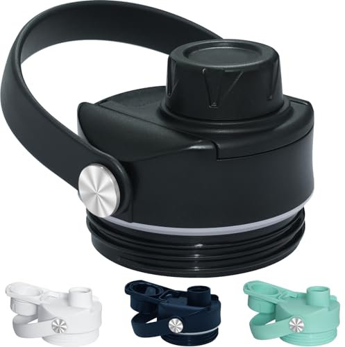 Haloera Upgraded Chug Lid for YETI Rambler Water Bottle 12 18 26 36 oz Accessories, Big Handle Spout Cap for Rtic Lid Accessories