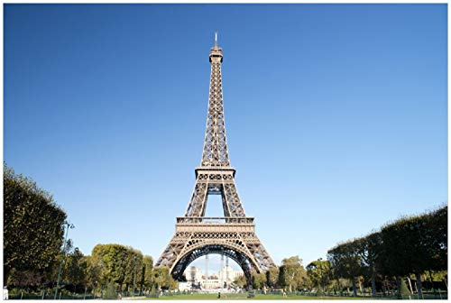 Wallario Poster - Pariser Eiffelturm in Premiumqualität, Größe: 100 x 150 cm XXL-Poster