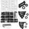 huruirui M5 M6 M8 Schrauben Muttern set Schwarze Unterlegscheiben Sortiertes Set,Zylinderschraube Innensechskantschrauben Kit,Gewindemaschine Sechskantschrauben Verschluss Kit 295Stück