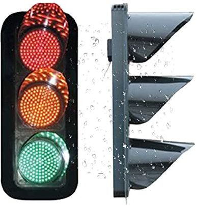 YXFAZPP Traffic Light, Red/Green Stop and Go Light, Dock Bay Indicator Warning Light, Outdoor Waterproof IP65 Industrial LED Traffic Lamp Light (300mm)