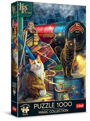 Trefl Premium Plus Quality - Puzzle Magic Collection: Hexenexpress - 1000 Elemente, Serie Magischer Bilder, Lisa Parker, Ideale Anpassung der Teile, für Erwachsene und Kinder ab 12 Jahren