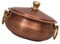 FytStycale Pure Copper Pot Stew Pan with Cover Stable Handheld Handcrafted Casserole Dish Stockpot for Gift Boiled Mutton Household, L
