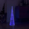 Willood LED-Kegel Acryl Deko Pyramide Weihnachtsbeleuchtung Weihnachtsdeko Weihnachten Dekorationsleuchte Lichterpyramide Weihnachtsdeko Pyramide Blau 90 cm