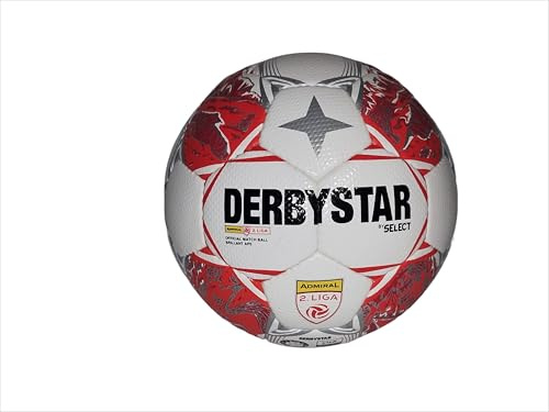 Derbystar Equipment - Fußbälle Admiral 2.Bundesliga Brillant APS v24 Spielball weissrot 5