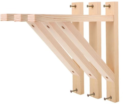 UKCOCO 3stücke Förmige Wandregalhalterungen Aus Massivholz Dreieckswinkel Für Diy-projekte Eckwinkel Als Dekorative Wandbefestigung Für Schränke Und Ausstellungsstücke