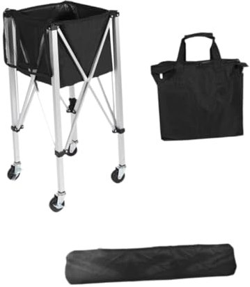 JISADER Tennis Ball Cart Aluminiumlegierung Tennis Ball Speicher CART Unterrichtskarren