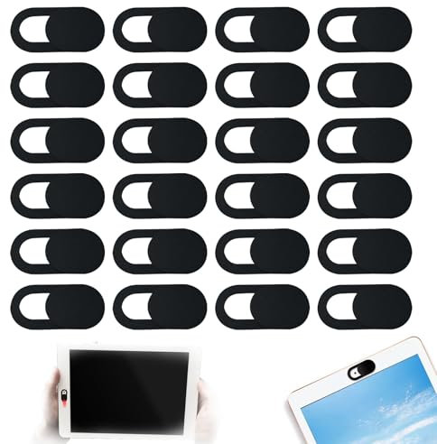 24 Pezzi Webcam Cover,Copri Webcam,Copri Webcam,Copri Webcam Slider Copertura Webcam Ultra Sottile Camera Cover Per Laptop, Pc, Computer Portatile, Phone, Tablet, Smartphones, Noteboook - (Nero).