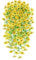 Epaing 2 PCS Artificial Hanging Flowers, UV-Resistant Fake Hanging Trailing Wall Flower Baskets Artificial Plants for Home Garden Yard Patio Wedding Outdoor Indoor Decor(Yellow)