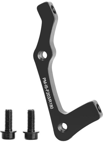Quwem Disc Brake Adapter for Mountain Bike, Post Front 203mm Rear 180mm Mount Adapters for 160/180 /203/140 mm Disc Brake Rotor Front Rear Mounting Bicycle Aluminium Alloy Black