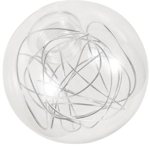 POPETPOP Glas Lampenschirm G9 Ersatzlampenschirm Aluminium Draht Kugellampe Transparent Dekorationsschirm Für Pendelleuchte Wohnzimmer Schlafzimmer