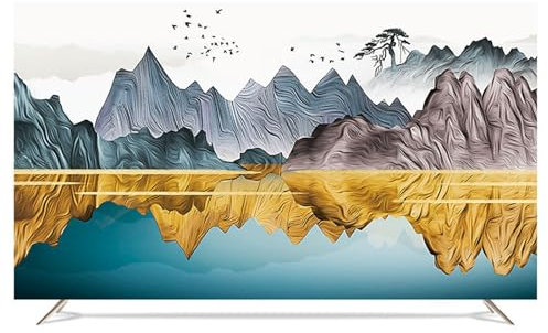 WYBZDA Gekrümmt/Flach Tv Abdeckung Dekoration Praktisch Tv Bildschirm Staubschutzhülle Alles Inbegriffen LCD Displayschutz für Fernseher für Wandbefestigung/Desktop(Landscape,47/48 inch (115 * 70cm))