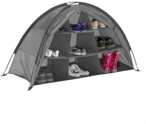 Organizer portatile per camper e tenda, con 9 ripiani, soluzione portatile per riporre vestiti e scarpe da campeggio