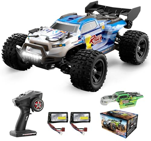 YONCHER 18101 PRO Ferngesteuertes Auto Bürstenlose,1:18 60KM/H RC Auto für Erwachsene Kinder, 4WD Offroad RC Buggy, Monster Truck Crawlers Mit 2 Akku 50+ Minuten für Outdoor