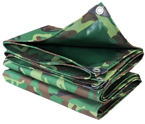 HBALDTEDC Bâche imperméable à l'eau Tarpaulin Tarp Cover, Bâche en Toile Oxford imperméable et résistante, Camouflage, Plusieurs Tailles avec œillets(4x6m(13.1ftx19.7ft))