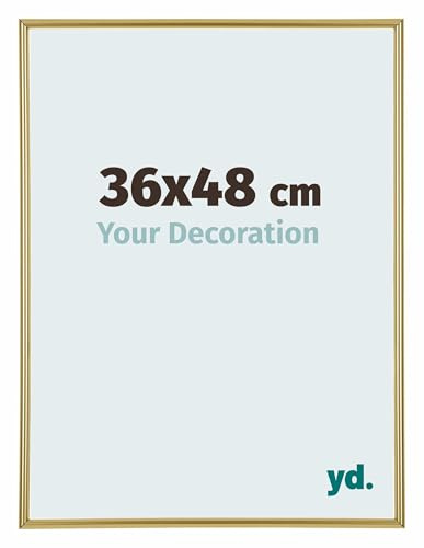 yd. Your Decoration - Puzzlerahmen 36x48 - Gold - Puzzlerahmen 500-1000 Teile - Kunststoff Bilderrahmen - Annecy