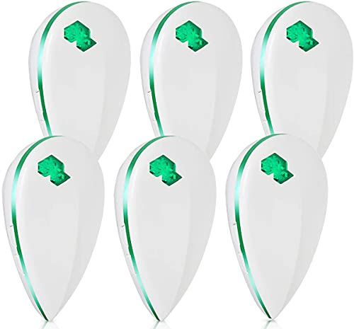 Repelente Ultrasónico de Plagas - 6 Pack Electrónico Repelente Mosquitos Ultrasónico 3 Modes Anti Cucarachas, Moscas,Antimosquitos,Ratones,Arañas,100% Inofensivo para Mascotas y Humanos