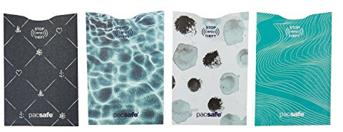 Pacsafe, Fahrausweishülle blau 9 cm