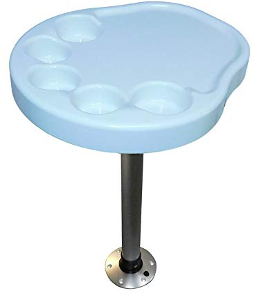 Saarwebstore Kunststoff Tisch Satz mit Aluminium Tischbein & Fuß Verschiedene Größen und Formen Boot Campingtisch Caravan Reisemobil Größe Palm 450 x 390mm