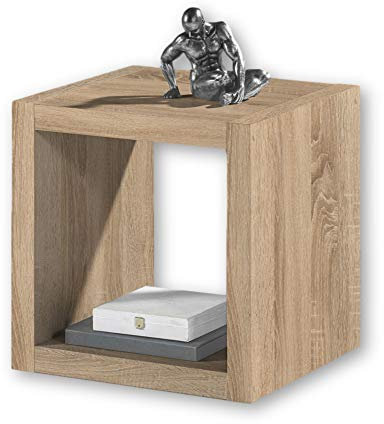 STYLE Modernes Würfelregal Eiche Sonoma Optik, ideal für Faltboxen - Praktisches Raumteiler Regal mit offenen Fächern - 41 x 41 x 38 cm (B/H/T)