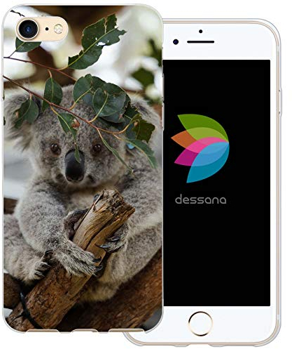 dessana Koala transparente Schutzhülle Handy Case Cover Tasche passend für Apple iPhone 8 Koala Beuteltier