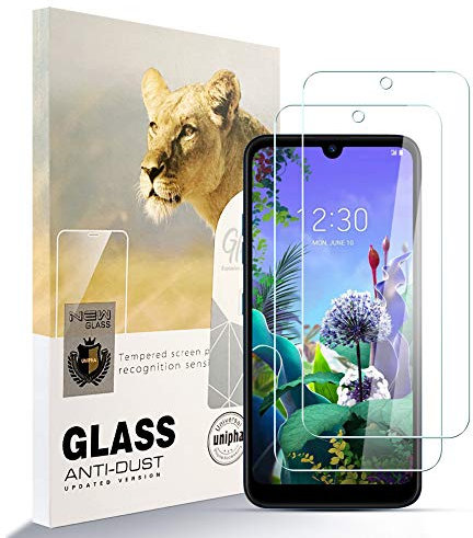 Asoway Protector de Pantalla para LG Q60 [2 Pcs], 9H Dureza Película de Vidrio Templado HD Antihuellas sin Burbujas Fácil de Instalar, Protector de Vidrio paraLG Q60