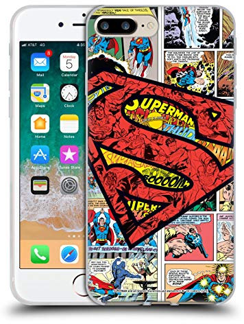Head Case Designs Offiziell Offizielle Superman DC Comics Übergroßes Logo Comic Kunst Soft Gel Handyhülle Hülle kompatibel mit Apple iPhone 7 Plus/iPhone 8 Plus
