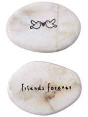 CGB Giftware | Single Marble ‘Friends Forever' Double Sided Decorative Pebble Stone Ornament Keepsake with Sentiment Wording and Design | GB03514J