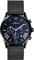 SUPBRO Herren Uhren Chronographen Wasserdicht Sport Analoger Quarz Uhr Dial Schwarze Edelstahl Mesh Armbanduhr Männer