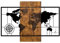 Cambridge Furniture Décoration murale en bois et métal Motif carte du monde