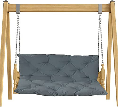 Yuly Extra dicke Gartenbankauflage mit Rückenlehne, 2-3-Sitzer, Komfort-Sitzkissen, Bank-Matratze für Outdoor, Hollywoodschaukel, Möbel, Liegestuhl, Terrasse