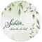 Aufkleber Schön dass du da bist 4,5 cm - Hochzeit Sticker ideal für Gastgeschenk in vielen verschiedenen Designs (80x Stück, Buchsbaum)
