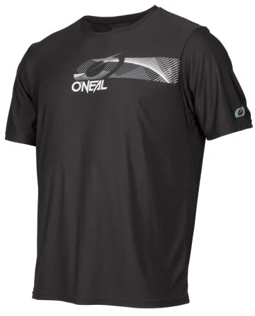 O'NEAL | Mountainbike-Shirt | MTB Mountainbike DH Downhill FR Freeride | Atmungsaktives Material, Schnell trocknend, antibakteriell | Slickrock Jersey V.23 | Erwachsene | Schwarz Grau | Größe S