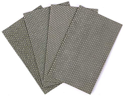 4 pièces polissage papier de verre diamant électrolytique abrasif feuille de ponçage 90 * 55mm humide sec utilisation meulage outils de polissage, 120