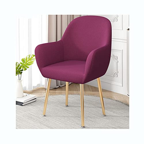 XGANGM Stretch Stuhlhussen mit Armlehnen Set 4/2/6/1 Esszimmerstuhl Bezüge Büro-Stuhlhussen Hoher Rückenlehne Armlehnstuhl Hussen Samt Stuhl Abdeckung Sessel-Schutzhülle-Bezug,Rose Purple,4PCS