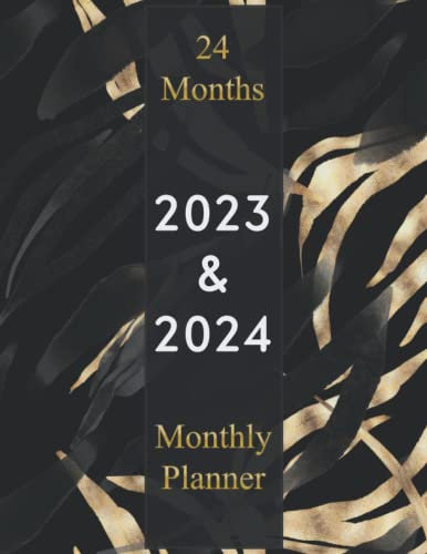 2023-2024 Monthly Planner With Tabs: 2 Year Calendar Jan 2023 - Dec 2024 Schedule Organizer with Federal Holidays | Floral Two Year Planner Calendar Schedule Organizer | 24 Months