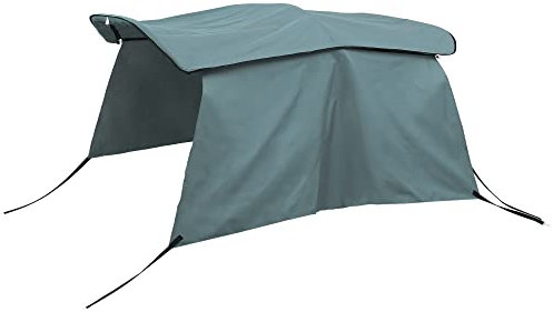 X AUTOHAUX Cubierta de Lona Bimini 600D de 3 Arcos de 6 pies de Largo x 46 Pulgadas de Alto x 54 a 60 Pulgadas de Ancho, Solo Color Gris