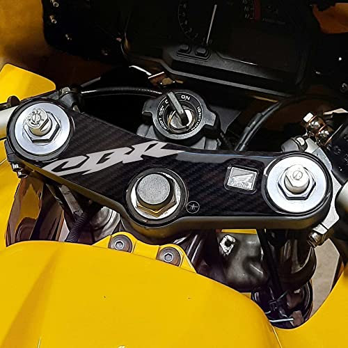 labelbike - Adesivo con licenza ufficiale Honda Protezione in resina gel 3D per piastra sterzo forcella moto Cbr600rr - Logo CBR Honda Bianco