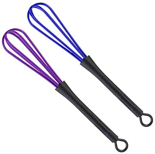 2 Pcs Plastic Mini Whisk Durable Manual Whisk Multifunction Balloon Whisk Set for Kitchen or Hair Dye