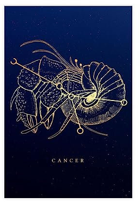 EDSC Sternzeichen Krebs Poster Leinwand Poster Wandkunst Dekor Druck Bild Gemälde für Wohnzimmer Schlafzimmer Dekoration Unrahmen: 30 x 45 cm