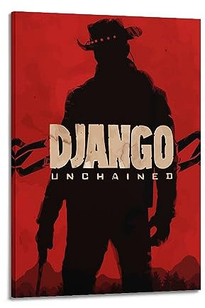 VZRSQZK Django Unchained Filmposter, dekoratives Gemälde, Leinwand-Wandposter und Kunstdruck, modernes Familienschlafzimmer-Dekor-Poster, 20 x 30 cm