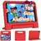 Tablet Bambini 8 Pollici Android 13, 7GB RAM 64GB ROM 1TB Espandibile, WiFi 6 BT 5.0, 5MP+2MP, 3600mAh, 1280*800, GPS, Controllo Parentale, Apprendimento Educazione, Tablet PC con Custodia, Rosso