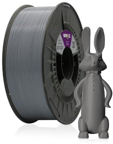 WINKLE PETG Filament 1.75mm Aschgrau, 300g Spule, 3D Drucker Filament Kompatibel mit FDM Druckern, 3D-Druckmaterialien, Maßgenauigkeit +/- 0.05mm, Schlagfest, Leicht zu Bedrucken