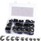 uxcell 90pcs Cable Clamps Assortment Kit, Stainless Steel Rubber Cushioned Insulated Clamp Assorted in 9 Sizes 1/4,5/16,3/8,1/2,5/8,3/4,7/8,1,1 1/4