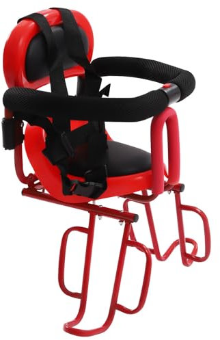wanwanper Kinderfahrradsitz, Fahrradsitz Hinten, Hinte Fahrrad Kindersitz mit Breitere Fußstütze, für Kinder von 6 Monate bis 6 Jahren, für Klappräder, Mountainbikes, Rennräder, E-Bikes (Rot)